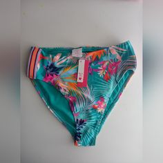 Xhilaration Bikini Bottoms Size M Never Been Worn Nwt Fun Pink Swimwear For Vacation, Fun Green Stretch Swimwear, Womens Swim, Pink And Green, Swimming, Women Shopping