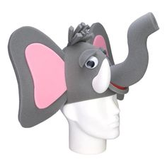 an elephant head is shown on top of a mannequin's head