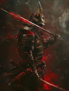 Samurai Training, Samurai Code, Swords Samurai, Samurai History, Red Samurai, Japanese Culture Art, Samurai Tattoo Design, Warrior Concept Art, Samurai Warriors