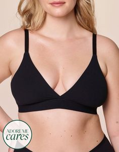 Our take on the classic triangle bralette. Jenn’s adjustable straps & breathable fabric come together to provide the perfect amount of support—without the digging. Pair with your favorite matching Micro Collection panty for the ultimate low-compression duo. Chic Bra, Triangle Bralette, Adore Me, Black Bralette, Everyday Bra, Bra And Panty Sets, Come Together, Breathable Fabric, Bralette