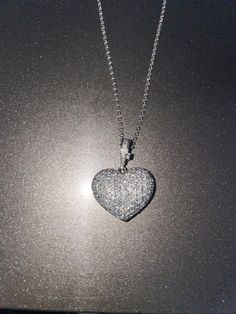 White gold  Diamond pave  heart pendant with a chain , almost like new . Authenticity guaranteed !!!!!   Original price was 2900 plus tax . Silver Heart Pendant Jewelry With Pave Setting, Heart-shaped White Gold Necklace With Pave Setting, Formal Heart-shaped Diamond Necklace With Pave Setting, Heart-shaped Necklace With Pave Setting, Luxury Pave-set Heart Pendant Diamond Necklace, Heart Necklaces, White Gold Necklace, White Gold Necklaces, Diamond Heart