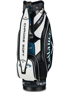 a close up of the back of a golf bag