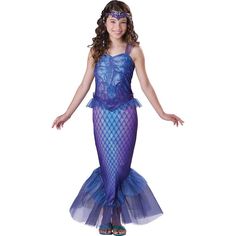 Be a siren of the sea in the Mysterious Mermaid Costume. This whimsical Halloween costume has a sassy side and creates a sea-loving spectacle. Care Instructions: Hand wash cold water with mild soap. Do not bleach. Tumble dry low. Do not iron. Do not dry clean. For best results hang or lay flat to dry. Sea Creature Costume, Girls Mermaid Costume, Mermaid Halloween Costumes, Little Mermaid Dresses, Mermaid Halloween, Halloween Express, Girls Halloween, Princess Costume, Halloween Fancy Dress