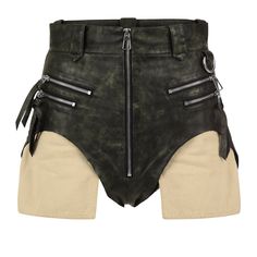 Women's Cutoff Shorts Fitted High-waisted Leather Shorts, Fitted Leather High-waisted Shorts, Short Cuir, The Plastics, Embellished Shorts, High Fashion Women, Shorts High Waisted, Fashion Statements, Cutoff Shorts