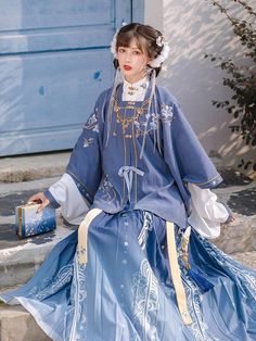 #ad Premium Quality Chinese Embroidery Ancient Hanfu Costumes Pleated Skirt Ming Dynasty Cosplay, Party Clothing Ming Dynasty Clothing, Hanfu Women, Cheongsam Traditional, Dynasty Clothing, Modern Qipao, Chinese Traditional Costume, Ancient Chinese Clothing, Modern Hanfu, Chinese Embroidery