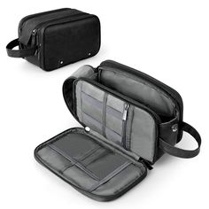 PRICES MAY VARY. Extra Electronic Organizer: Wedama toiletry bag for men is designed with electronic cable organizer compartment. The multiple mesh pockets and elastic loops are great for taking your cords, cables, USB drive, cellphone, charger, mouse, flash drive, and other accessories, which also protect your electronics accessories. Saying goodbye for messy cords, making your life happier. Large Capacity: 9.5 x 4.8 x 6 inches. You can quickly put all the toiletries, hair wax, shower gel, sham Durable Travel Pouch Bag, Durable Everyday Pouch Bag, Black Pouch With Luggage Sleeve For Everyday Use, Durable Daily Use Pouch Bag, Black Bags For Personal Use, Practical Portable Bag, Portable Black Travel Pouch, Black Rectangular Pouch With Luggage Sleeve, Mens Toiletry Bag Pattern Free