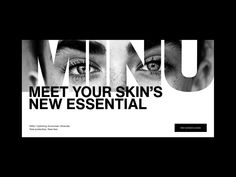 an advertisement for skin care products with the words, winu meet your skin's new essential