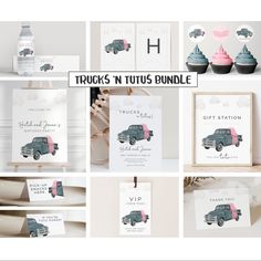 trucks n tutus bundle with free printables and gift tags for the trucker