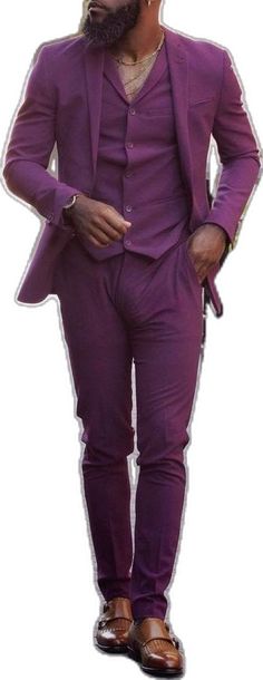 Fitted Purple Suit With Collar, Fitted Purple Suit, Purple Fitted Tuxedo With Notch Lapel, Fitted Purple Tuxedo With Notch Lapel, Fitted Purple Sets With Suit Collar, Fitted Purple Tuxedo For Semi-formal Occasions, Fitted Purple Tuxedo For Semi-formal Events, Tailored Purple Sets With Suit Collar, Formal Fitted Purple Bottoms