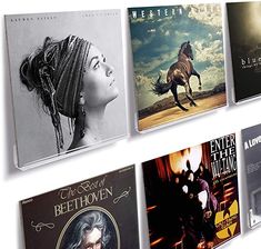 a series of cd's with various covers on them