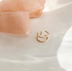 Double Wrap Ear Cuff - Token Jewelry Ear Cuff, Gold Filled, Stud Earrings, Cuff, Sterling Silver, Silver, Gold