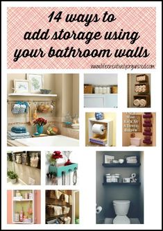 Top Bathroom Design, Bathroom Storage Hacks, Simple Bathroom Decor, Closet Hacks Organizing, Bathroom Hacks, Small Bathroom Organization, Add Storage, Diy Bathroom Storage, Bathroom Walls