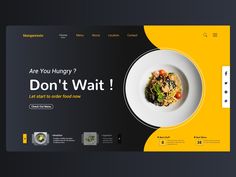 the website is designed to look like it has an image of a plate of food on it