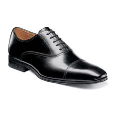 The closed lacing system of the Florsheim Carino Cap Toe Oxford gives it a slightly more formal look that works great with suits or dress pants. Add to that the sleek silhouette, simple lines, and unadorned cap toe and you have a shoe that is understated but never overlooked.Features: Comfort, Memory FoamClosure Type: Lace-UpShoe Lining Material: SyntheticSole Material Content: 100% TextileToe Type: Cap ToeCare: Wipe CleanHeel Style: Flat HeelCountry of Origin: Imported Classic Oxford Lace-up Shoes For Business, Classic Business Lace-up Shoes With Branded Insole, Classic Formal Lace-up Shoes With Rubber Sole, Classic Business Oxfords With Branded Insole, Formal Oxford Shoes With Leather Sole And Round Toe, Classic Cap Toe Business Lace-up Shoes, Formal Oxford Shoes With Round Toe, Formal Cap Toe Oxford Shoes With Rubber Sole, Formal Plain Toe Oxford With Leather Sole