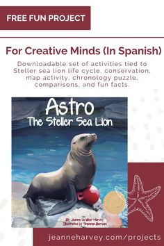 an advertisement for a children's book about the sea lion and how to use it