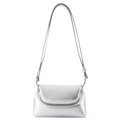 Shoulder Strap: 84 Cm. Worn Crossbody - One Adjustable Detachable Shoulder Strap. Material : Smooth Calfskin. Lining : Leather. Colours: Silver - Silver. Fit: True To Size - Sizing: European. Closure : Magnetic Closure On Top. Interior: Two Compartments And Two Zipped Pockets. Woman Bags Handbags, Leather Silver, Mini Crossbody, Fun Bags, Magnetic Closure, Leather Crossbody Bag, Cross Body Handbags, Leather Crossbody, Silver Color