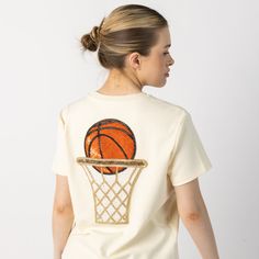 Our sporty T-Shirts teamed with a hand embellished Basketball & Hoop makes this the perfect piece for the glamourous active lifestyle. The hand embellished sport motif has been skilfully handcrafted and bought to life by our skilled craftspeople using the highest quality materials, the impeccable attention to detail makes this T-shirt a standout piece to add to your active wardrobe.  Clean cut from 100% cotton fabric and features our signature embellished logo to the front.  Ideal for sports, lo Magic Sculpt, Embellished Designs, Basketball T Shirt, Basketball Hoop, Recycled Bottles, Clean Cut, Small Hands, Independent Designers Fashion, Active Lifestyle