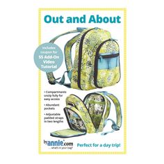 PRICES MAY VARY. Carry everything you need for a day trip in this handy knapsack See more in product description. Backpack Pattern Sewing, Backpack Sewing, Emmaline Bags, Circle Template, Backpack Pattern, Patterned Backpack, Out And About, Quilt Sewing, Bag Pattern