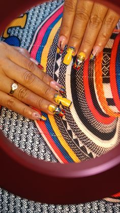 #colombianails #Copaamerica2024 uñas de Colombia fútbol Festive Nails, Festival, Nails