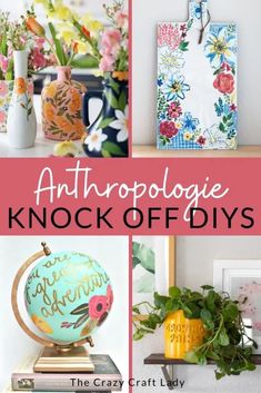 Get the look for a fraction of the price with these Anthropologie knock off decor DIYs and project tutorials. Diy Maximalist Decor, Anthropology Diy, Latest Craft Ideas, Anthropologie Hacks, Anthropologie Diy, Anthropologie Decor, Room Revamp, Mod Podge Crafts, Anthropologie Inspired