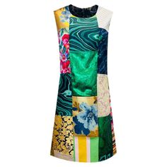 Dolce & Gabbana Brocade & Lame Patchwork Dress Multi-coloured, sleeveless mini dress with patchworks of different materials and textures, such as brocade and lame. Rrp £1,400. Size - 44IT Condition - Excellent Composition - 43% Polyester, 33% Cotton, 3% Silk, 7% Polyamide, 6% Viscose, 2% Elastane Summer Silk Patchwork Dress, Spring Silk Patchwork Dress, Spring Silk Dress With Patchwork, Green Mini Dress With Patchwork, Multicolor Patchwork Party Mini Dress, Multicolor Patchwork Mini Dress For Party, Multicolor Sleeveless Silk Mini Dress, Green Sleeveless Dress With Patchwork, Green Sleeveless Patchwork Dress