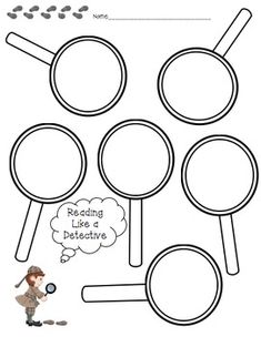 an activity sheet for children to learn how to use magnifying glasses and reading them