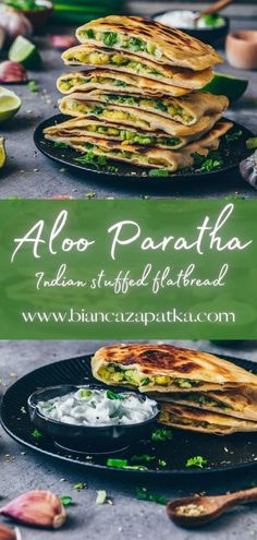 Lunch Flatbread, Aloo Paratha Recipe, Stuffed Flatbread, Potato Stuffed, Aloo Paratha, Homemade Flatbread, Plant Based Recipes Breakfast, Flatbread Recipe, Paratha Recipe