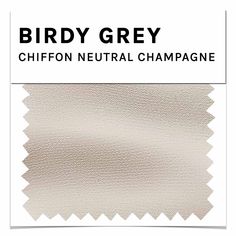 birdy grey chiffon neutral champagne color swatches for fabric, clothing and home decor