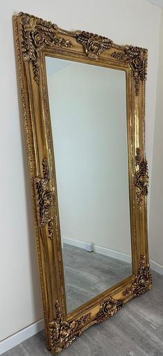 We are proud to present our latest range of Framed Ornate Mirrors STUNNING ORNATE FRAMED MIRROR From only £319.99 with FREE POSTAGE (GB ONLY) please note these mirrors are not available with 24hr Postage due to the size and weight, we have to shop with specialist couriers delivery 5-10 days. Description: Premium Quality Ornate Mirror Mirror = Prestige 4mm Pilkington Mirror ensuring crisp & clear reflections BEWARE! Some sellers will use poor quality thinner imported mirrors and not high grade UK Pilkington Mirror Frame = Chunky 5.5inch (14cm) Wide High Quality Wood Hanging = Mirrors are ready to hang either Horizontal (Landscape) or Vertical (Portrait) or just as a free standing dressing mirror. 100's of Other designs Available, Please view our Shop  View our other items! New designs being Antique Gold Framed Mirror, Large Gold Hallway Mirror, Large Ornate Distressed Mirror, Gold Floor Length Mirror Vintage, Ornate French Wnterqya Mirror, The Antique Mirror Company, Cathedral White Mirror Drcor, Free Standing Gold Mirror, Gold Crittal Mirror