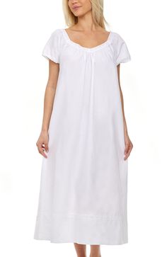 These cotton night gowns for adult women from Alexander Del Rossa is comfortable, durable, and classy. Made from a premium 100% cotton fabric, these vintage looking women's lightweight cotton nightgowns are breathable and easy on the skin. Designed with you in mind, this victorian nightgown is perfect for lounging arou Elegant White Nightgown For Sleepover, White Relaxed Fit Nightgown For Sleep, White Cotton Short Sleeve Nightgown, White Cotton Nightgown Relaxed Fit, Solid Color Spring Nightgown For Daywear, White Cotton Relaxed Fit Nightgown, White Relaxed Fit Nightgown, Elegant Cotton Nightgown For Sleepover, White Short Sleeve Relaxed Fit Nightgown