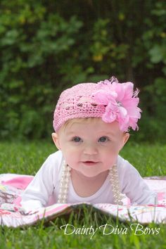 A beautiful hat for your beautiful baby! Our Pink Infant Kufi Hat will fit newborns and infants up to approximately 9 months of age. Our hats have unique features typically not found elsewhere! We add to these crocheted hats a pink and white polka dot ribbon with a small adjuster in the back of the hat, so you can tighten and loosen as needed to ensure a perfect fit for your little one. Additionally, the Vintage Lace flower on the front side of the hat is removable, so as your child outgrows the Flower Crochet Hat, Kufi Hat, Infant Hat, Crocheted Hats, Flower Crochet, Newborn Hat, Crochet Baby Hats, Pink Hat, Baby Hat