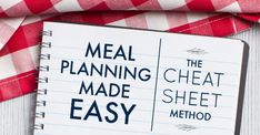 a notepad with the words meal planning made easy on it