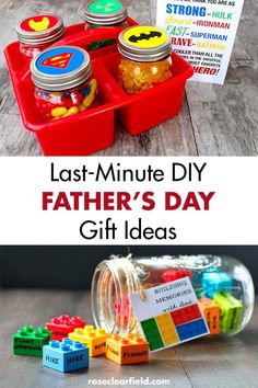 the last - minute diy father's day gift idea with legos in it