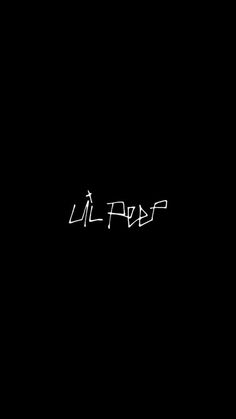 the word lil paul written in white ink on a black background with an image of a man