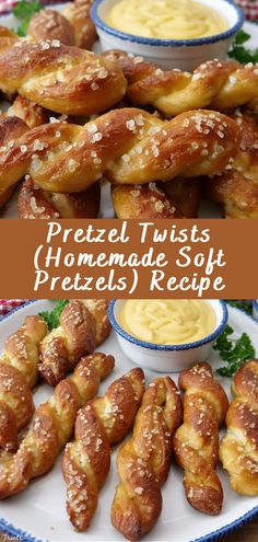 pretzel twists with homemade soft pretzels recipe