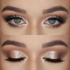 (Maybe something like this but minus the fake eyelashes haha) Makeup - Natural Eye with a little bit of shimmer Machiaj Smokey Eyes, Nikki Makeup, Bird Makeup, Eyeshadow Basics, Soft Lashes, Bridesmaids Makeup, Pageant Makeup, Best Wedding Makeup