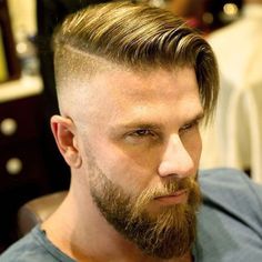 Disconnected Undercut Men, Undercut With Beard, Waves Hairstyle Men, Side Part Haircut, Popular Mens Hairstyles, Beard Fade, Side Part Hairstyles, Hair To One Side