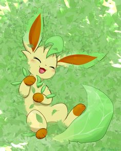 a cute little pokemon sitting in the grass