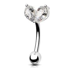 PRICES MAY VARY. [Stylish Eyebrow Piercing Jewelry]: You will receive 1 pc eyebrow barbell rook piercing jewelry curved barbells ring which is designed with 2pieces oval cz, the whole shape is a tiny delicate heart [Size of Rook Earring Heart]: Bar Thickness: 16g=1.2mm; Bar Length is 8mm; Common size for Your Cartilage Daith Rook Conch Piercings and So on [Material of Rook Barbells]: This Delicate Silver Rook Jewelry is Made of 316L Stainless Steel, Shinny, Waterproof and Hypoallergenic. It won' Eyebrow Piercings, Ear Stacking, Eyebrow Piercing Jewelry, Conch Piercings, Lip Piercings, Daith Earring, Daith Earrings, Industrial Piercing, Eyebrow Piercing