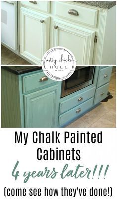 Chalk Painted Cabinets, Diy Island, Chalk Paint Cabinets, Chalk Paint Kitchen Cabinets, Laminate Kitchen Cabinets, Paint Cabinets, Paint Kitchen Cabinets, Kitchen Painting