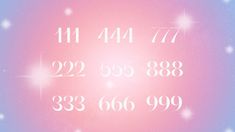 the numbers are written in white on a pastel blue and pink background with stars