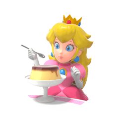 the princess is eating cake with a spoon