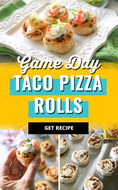 taco pizza rolls with the title game day taco pizza rolls get recipe