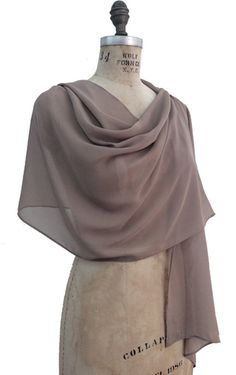 "Chiffon shawl great complimentary for your outfit. Large size of this shall allow to wear it as wrap; light weight of fabric will making elegant draping on your shoulders. High quality polyester fabric preventing from appearing wrinkle when wearing. Wrap, tie to make unique design as desire. Size approximate 17\" x 70\" Color: Mocha Fabric: Chiffon /Poly" Outfit Large, Beautiful Freckles, Wrapped Lights, Chiffon Shawl, Wrap Shawl, Shawl Scarf, Lightweight Scarf, Chiffon Scarf, Character Designs