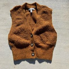 Urban Outfitters Brown Sweater Vest , Never Been Worn Brand New! Trendy Cropped Sweater Vest For Fall, Fitted Sweater Vest For Fall Day Out, Fall Sweater Vest For Day Out, Trendy Sweater Vest For Fall Day Out, Chic Cropped Sweater Vest For Fall, Chic Fitted Brown Sweater Vest, Chic Brown Fitted Sweater Vest, Fitted Chic Brown Sweater Vest, V-neck Sweater Vest For Fall Day Out