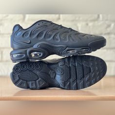 Nike Air Max Plus Drift Triple Black Anthracite Hf0785-001 Men Size 12 Running Work Shoes New Carbon Color Outdoor Sneakers With Air Max Cushioning, Black Durable Sneakers For Light Sports, Outdoor Carbon Sneakers With Air Max Cushioning, Black Fade-resistant Sneakers For Light Sports, Urban Black Running Shoes With Air Cushioning, Matte Black Sporty Sneakers For Sports, Nike Carbon Color Sneakers For Sports, Nike Casual Carbon Sneakers, Carbon Low-top Sneakers With Air Cushioning