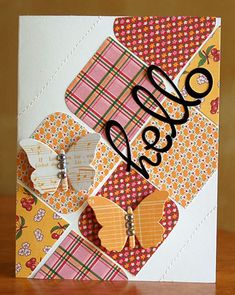 a close up of a greeting card on a table