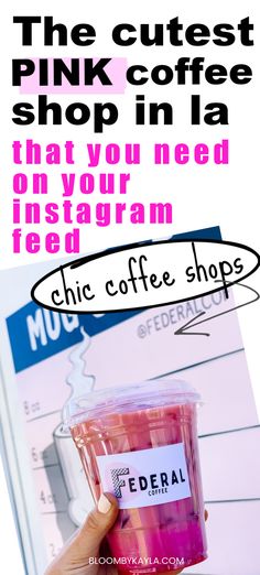 where to eat in los angeles Coffee Shop Los Angeles, Coffee Los Angeles, Pink Coffee Shop, Chic Coffee Shop, Santa Monica Beach House, Los Angeles Vibes, Los Angeles Bucket List, Aesthetic Los Angeles, Cute Coffee Shops