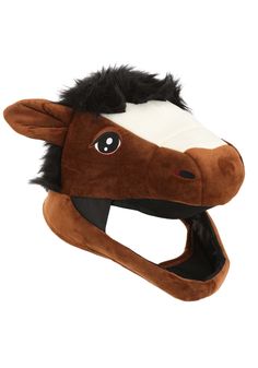 PRICES MAY VARY. Size: Standard 100% polyester velour fabric & faux fur, 100% polyurethane foam Hat has a layer of foam between velour outer shell and broadcloth lining Lining has hook & loop fastener size adjustment band View port through character mouth Straight from the Horse's Mouth What a weird expression: It means that whatever you just heard came directly from the original source, but if we heard a horse talking, we'd probably be too busy freaking out to hear what it had to say. In this c Character Mouth, Horse Costume, Horse Mask, Horse Costumes, Race Party, Animal Costumes, Wild Mustangs, Spring Racing, Cool Masks