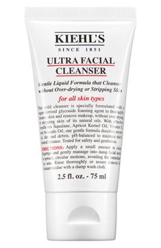 KIEHLS Kiehl's Since 1851 Ultra Facial Cleanser | Nordstromrack Liquid Cleanse, Gentle Face Wash, Gentle Facial Cleanser, Mild Cleanser, Apricot Kernels, Apricot Kernel Oil, Gentle Cleanser, Body Treatments, Foam Cleanser